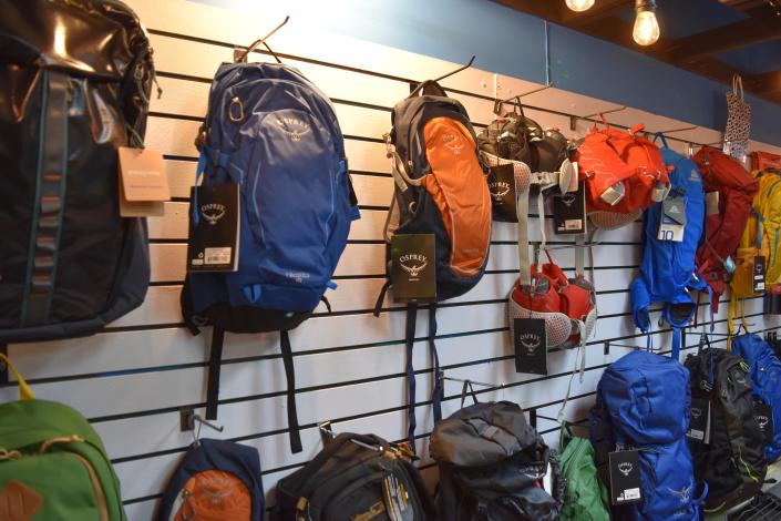 Variety of Backpacks and Outdoor Gear